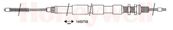 BENDIX 431092B Трос, стояночная тормозная система