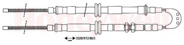 BENDIX 432182B Трос, стояночная тормозная система