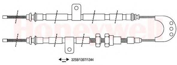 BENDIX 432185B Трос, стояночная тормозная система