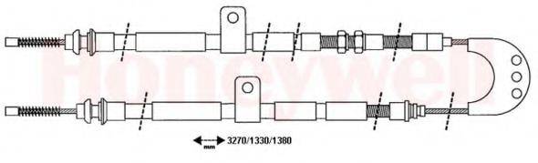 BENDIX 432662B Трос, стояночная тормозная система