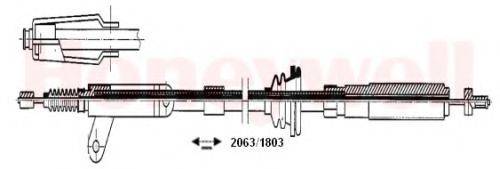 BENDIX 432700B Трос, стояночная тормозная система