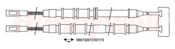 BENDIX 432982B Трос, стояночная тормозная система