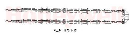 BENDIX 433017B Трос, стояночная тормозная система