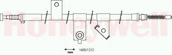 BENDIX 434364B Трос, стояночная тормозная система