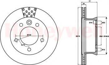 BENDIX 562483B Тормозной диск