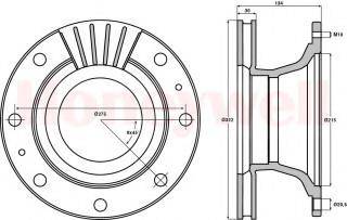 BENDIX 567116B Тормозной диск