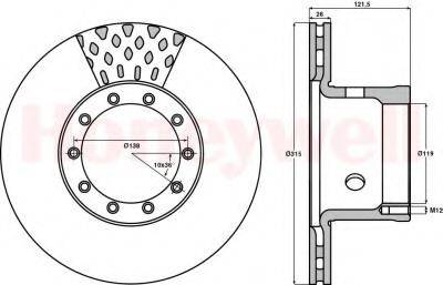 BENDIX 567122B Тормозной диск