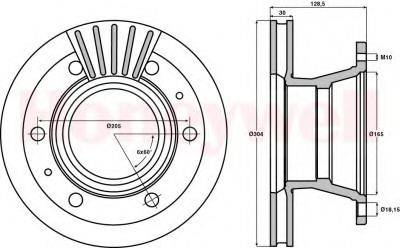 BENDIX 567127B Тормозной диск