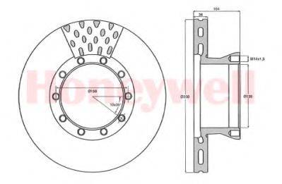 BENDIX 567402B Тормозной диск