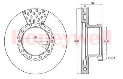 BENDIX 567403B Тормозной диск