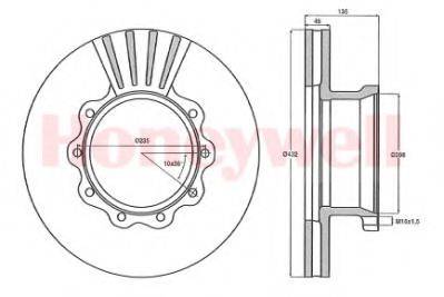 BENDIX 567406B Тормозной диск