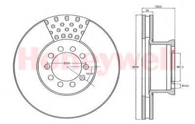 BENDIX 567764B Тормозной диск