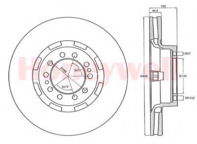 BENDIX 567952B Тормозной диск