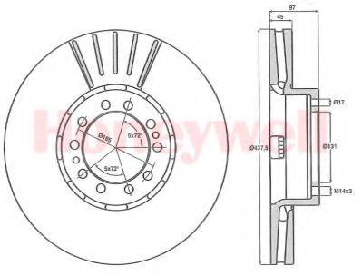 BENDIX 567953B Тормозной диск