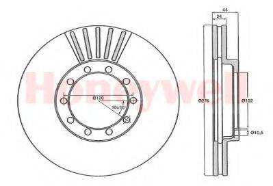 BENDIX 567954B Тормозной диск