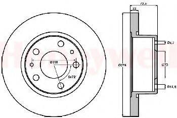 BENDIX 569104B Тормозной диск