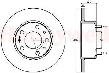 BENDIX 569105B Тормозной диск