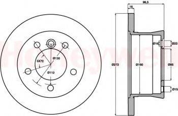 BENDIX 569121B Тормозной диск