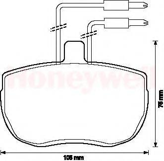 BENDIX 571379B Комплект тормозных колодок, дисковый тормоз