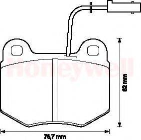 BENDIX 571466B Комплект тормозных колодок, дисковый тормоз