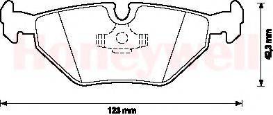 BENDIX 571546B Комплект тормозных колодок, дисковый тормоз