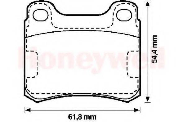 BENDIX 571555B Комплект тормозных колодок, дисковый тормоз