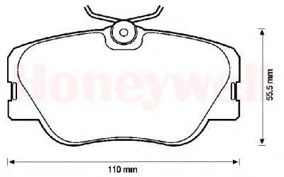 BENDIX 571560B Комплект тормозных колодок, дисковый тормоз