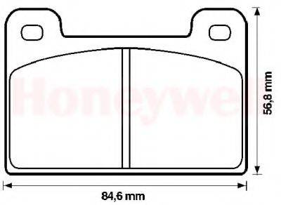 BENDIX 571823B Комплект тормозных колодок, дисковый тормоз