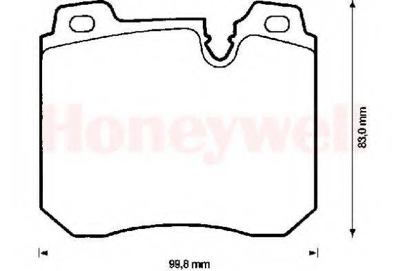 BENDIX 571842B Комплект тормозных колодок, дисковый тормоз