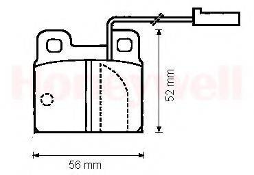 BENDIX 571861B Комплект тормозных колодок, дисковый тормоз