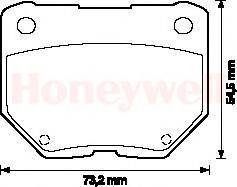 BENDIX 572110B Комплект тормозных колодок, дисковый тормоз