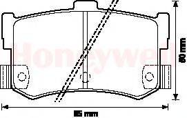 BENDIX 572123B Комплект тормозных колодок, дисковый тормоз