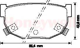 BENDIX 572130B Комплект тормозных колодок, дисковый тормоз