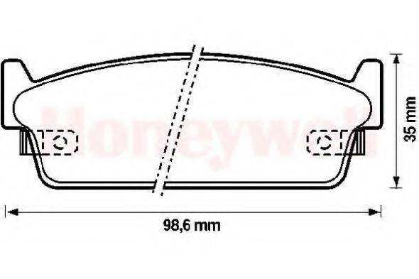 BENDIX 572153B Комплект тормозных колодок, дисковый тормоз