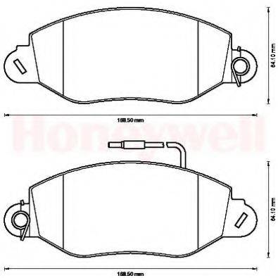 BENDIX 572564B Комплект тормозных колодок, дисковый тормоз