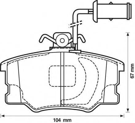 BENDIX 571364B Комплект тормозных колодок, дисковый тормоз