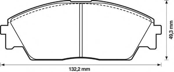 BENDIX 572329B Комплект тормозных колодок, дисковый тормоз