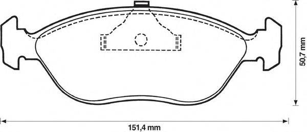 BENDIX 571853B Комплект тормозных колодок, дисковый тормоз