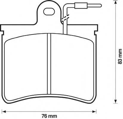 BENDIX 571296B Комплект тормозных колодок, дисковый тормоз