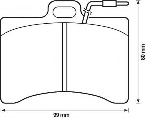 BENDIX 571225B Комплект тормозных колодок, дисковый тормоз