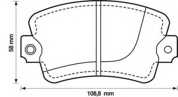 BENDIX 571246B Комплект тормозных колодок, дисковый тормоз