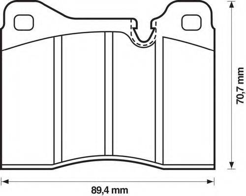 BENDIX 571260B Комплект тормозных колодок, дисковый тормоз