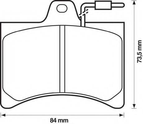 BENDIX 571263B Комплект тормозных колодок, дисковый тормоз