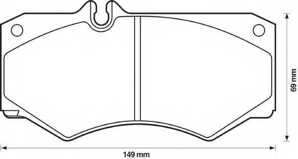 BENDIX 571272B Комплект тормозных колодок, дисковый тормоз