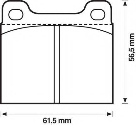 BENDIX 571279B Комплект тормозных колодок, дисковый тормоз