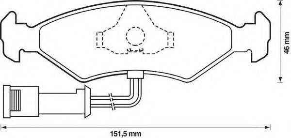 BENDIX 571291B Комплект тормозных колодок, дисковый тормоз