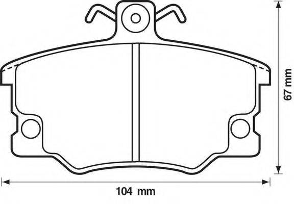 BENDIX 571309B Комплект тормозных колодок, дисковый тормоз