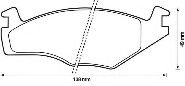 BENDIX 571316B Комплект тормозных колодок, дисковый тормоз