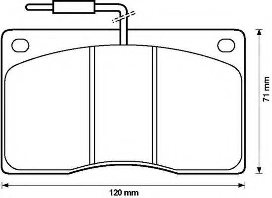 BENDIX 571321B Комплект тормозных колодок, дисковый тормоз