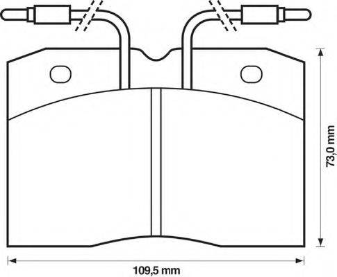 BENDIX 571325B Комплект тормозных колодок, дисковый тормоз